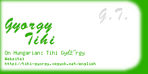 gyorgy tihi business card